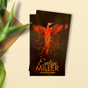 Mythical Fire Rising Phoenix Bird Business Card