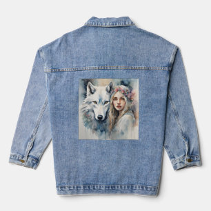 Mythical Harmony of Nature Denim Jacket