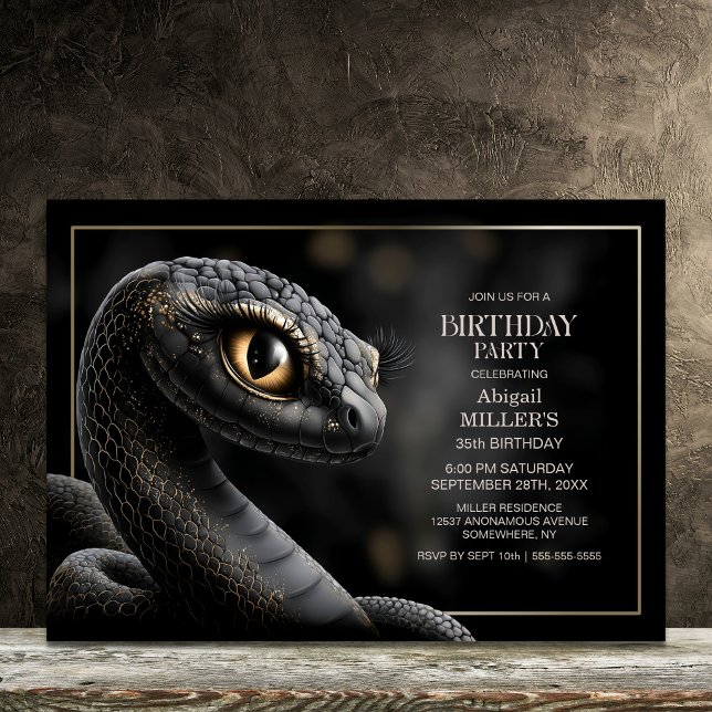 Mythical Lady Snake Birthday Party Invitation (Creator Uploaded)