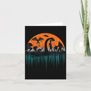 Mythical Loch Ness Bigfoot Mothman Aliens Funny Cr Card
