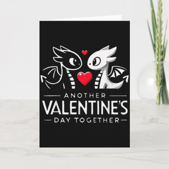 Mythical Love Creations Romantic Dragon Couple Val Card (Front)