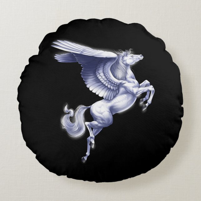 Mythical Pegasus Round Cushion (Front)