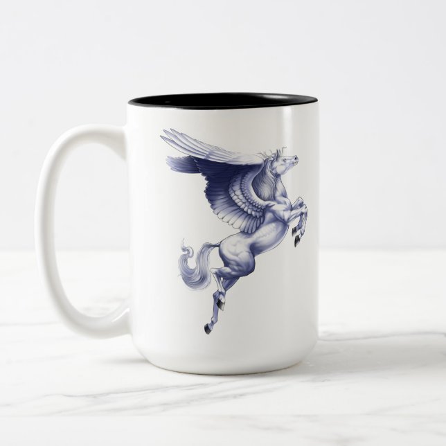 Mythical Pegasus Two-Tone Coffee Mug (Left)