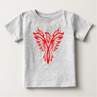 Mythical Phoenix Bird Rising Logo (Red)