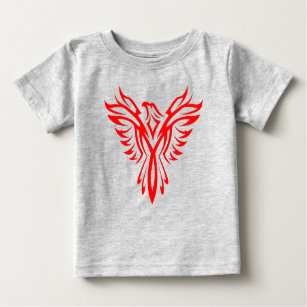 Mythical Phoenix Bird Rising Logo (Red) Baby T-Shirt