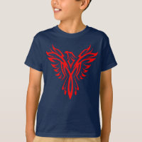 Mythical Phoenix Bird Rising Logo (Red)