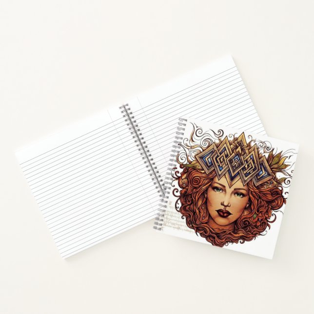 Mythical Queen Portrait Fantasy Royal Art Notebook (Inside)