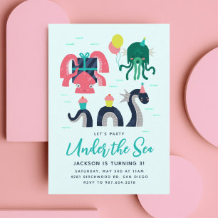 Mythical Sea Creatures Invitation
