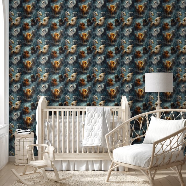 Mythical storm bold fantasy seamless wallpaper de (Kids)
