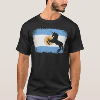 Mythical Unicorn vintage Argentina flag horse T-Shirt
