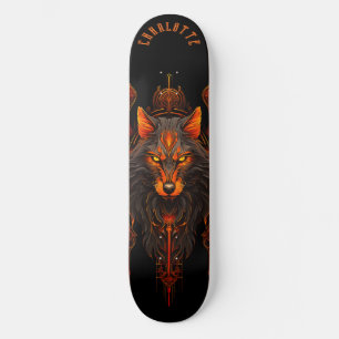 Mythical Werewolf Tribal Patterns Dark Fantasy Skateboard