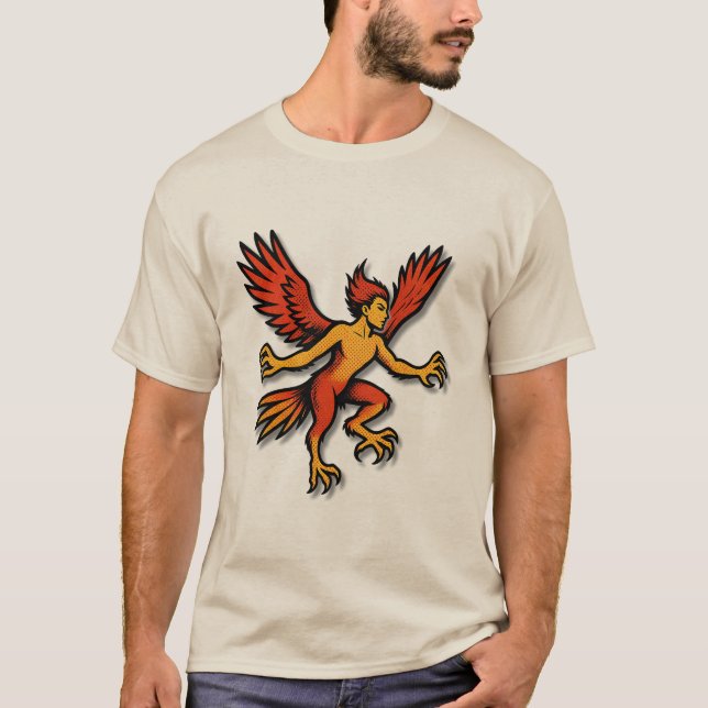 Mythical Winged Monster Creature T-Shirt (Front)