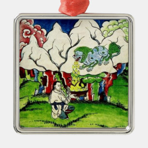 Mythological Dragon Metal Tree Decoration