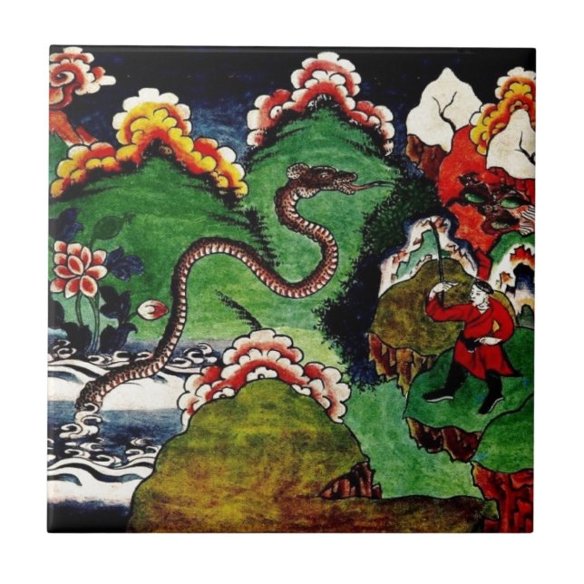 Mythological Dragon Tile (Front)