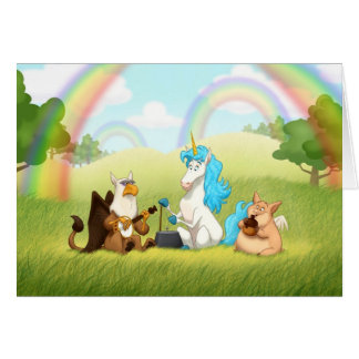 Mythological Jug Band Card (Blank Inside)