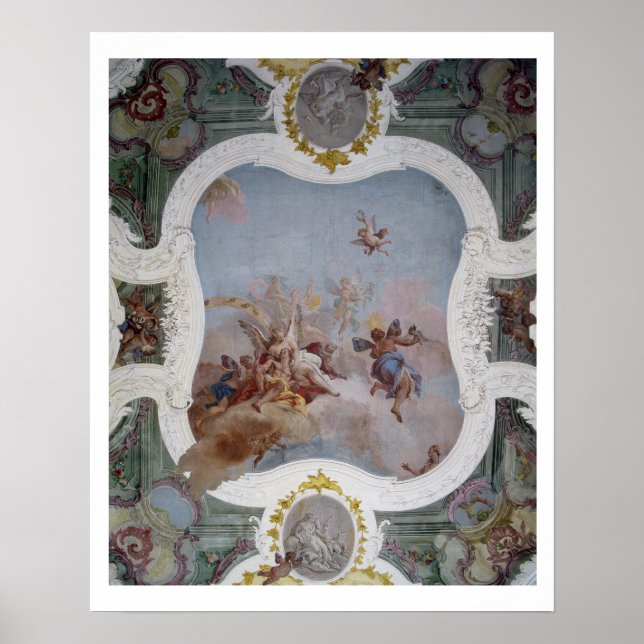 Mythological Scene with the Zodiac (fresco) Poster (Front)