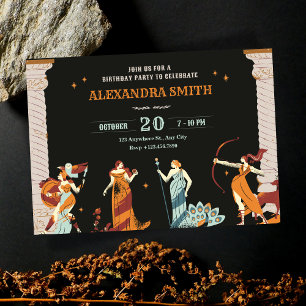 Mythology goddes Heroes birthday  Invitation