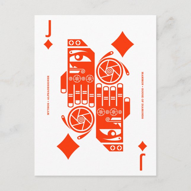 Mythos Mammon Jack of Diamonds Postcard (Front)