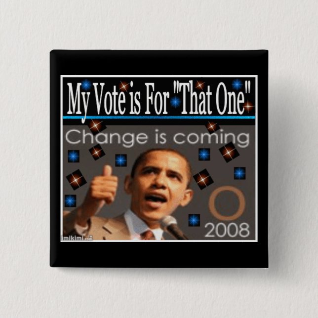 myvote 15 cm square badge (Front)
