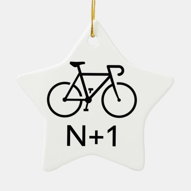 N+1 Bike Ceramic Tree Decoration (Front)