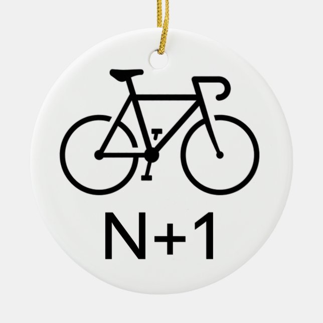 N+1 Bike Ceramic Tree Decoration (Front)