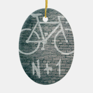 N+1 Bike Graffiti Ceramic Tree Decoration