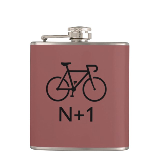 N+1 Bike Hip Flask (Front)