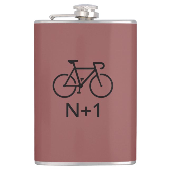 N+1 Bike Hip Flask (Front)