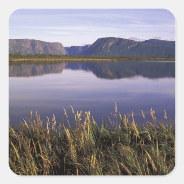 N.A., Canada, Newfoundland, Gros Morne National Square Sticker (Front)