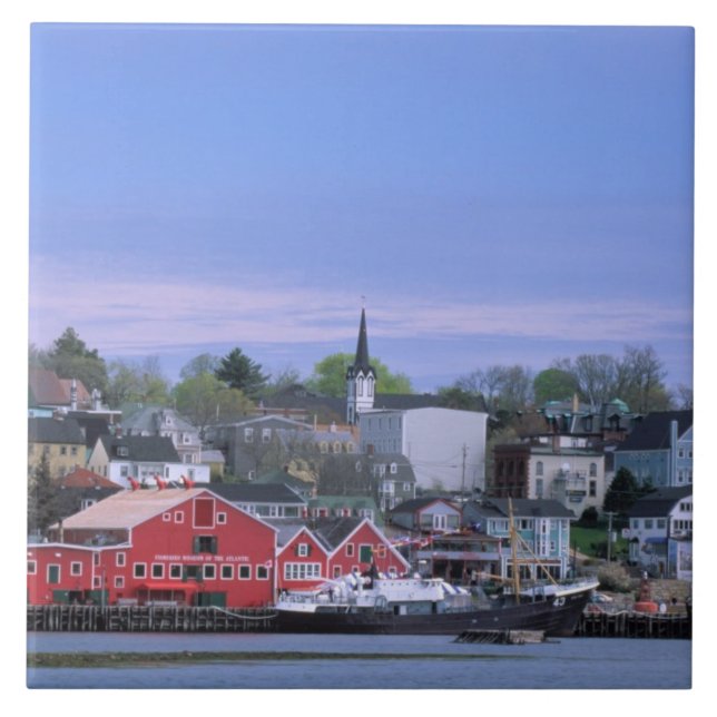 N.A. Canada, Nova Scotia. A view of Lunenburg, a Tile (Front)