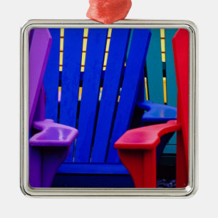 N.A. Canada, Nova Scotia, Bridgewater. Colourful 2 Metal Tree Decoration