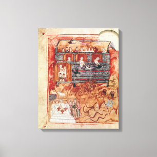 N.A.L 2334 fol.10v Noah's Ark, from 'De Tours Pent Canvas Print