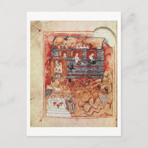 N.A.L 2334 fol.10v Noah's Ark, from 'De Tours Pent Postcard