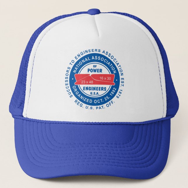 N.A.P.E. White/Blue Trucker Hat (Front)