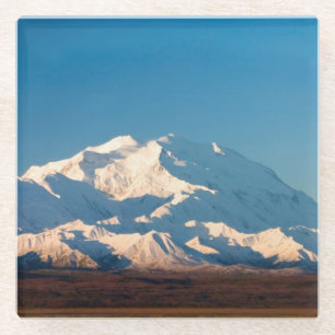 N.A., USA, Alaska.  Mt. McKinley in Denali Glass Coaster