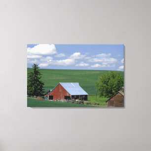N.A., USA, Idaho, Latah county near Genesee. Canvas Print