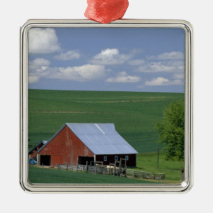 N.A., USA, Idaho, Latah county near Genesee. Metal Tree Decoration
