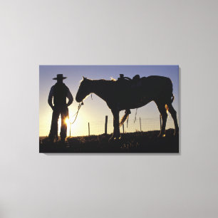 N.A., USA, Oregon, Seneca, Ponderosa Ranch, Canvas Print