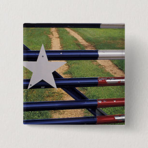 N.A., USA, Texas, Lake Buchanan, Texas flag 15 Cm Square Badge