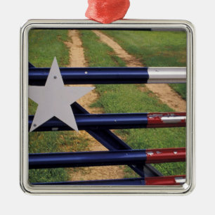 N.A., USA, Texas, Lake Buchanan, Texas flag Metal Tree Decoration