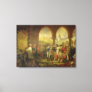 N. Bonaparte visiting the plague stricken of Canvas Print