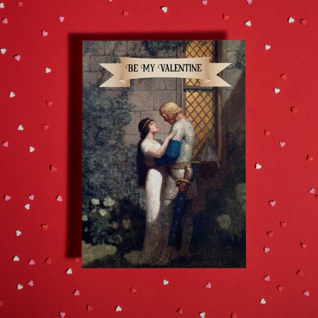 N.C. Wyeth Romantic Mediaeval Art Valentine's Day Card (Creator Uploaded)
