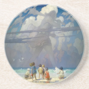 N.C. Wyeth The Giant 1923 Vintage Illustration Coaster