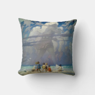 N.C. Wyeth The Giant 1923 Vintage Illustration Cushion
