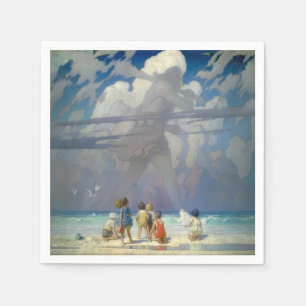 N.C. Wyeth The Giant 1923 Vintage Illustration Napkin