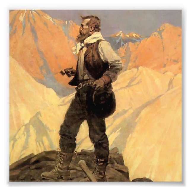 N C Wyeth Western Painting “The Prospector” Photo Print (Front)