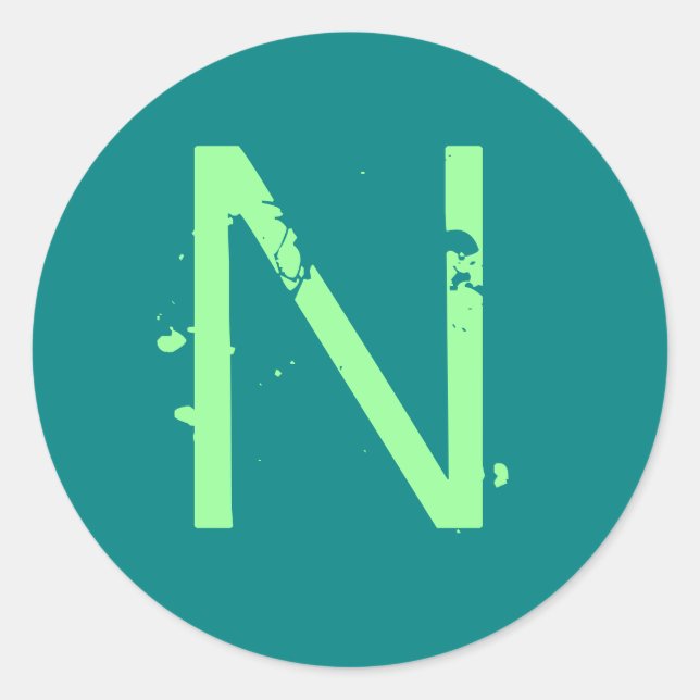 N CLASSIC ROUND STICKER (Front)
