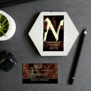 N Flame Monogram Business Card