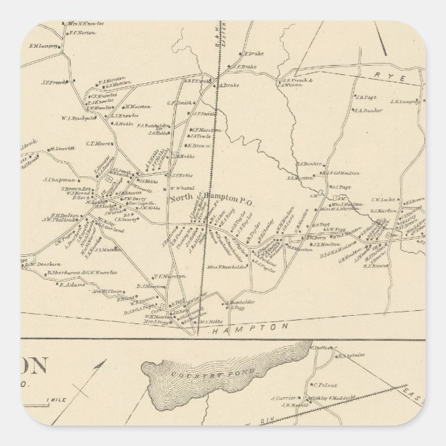 N Hampton, Newton Square Sticker (Front)