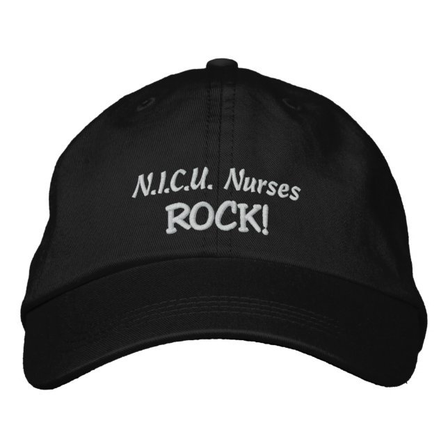 N.I.C.U. Nurses Rock! Embroidered Hat (Front)